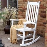 Merry Garden White Paint Traditional Rocking Chair