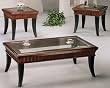 3 Piece Cherry Occasional Table Set By Coaster Furniture