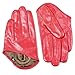 May&Maya Women's Fashion Five-Finger Real Leather Half Gloves