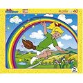 Schmidt Spiele - Bibi Blocksberg, Regenbogen, 40 Teile Rahmenpuzzle