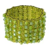Emeral Green Beaded Stretch Bracelet
