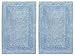 Cotton Craft 2 Piece Reversible Step Out Bath Mat Rug Set 17x24 Spa Blue, 100% Pure Cotton, Super Soft, Plush & Absorbent, Hand Tufted Heavy Weight Construction, Full Reversible, Rug Pad Recommended