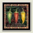 Tile Trivet ~ Chili Peppers~ 6 inch x 6 inch ~ code 264