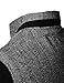 H2H Mens Herringbone Cardigan Sweater of Knitted Sleeves Black US XL/Asia XXL (KMOSWL015)