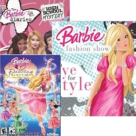 Barbie PC Game Set (Barbie Fashion Show: An Eye for Style, Barbie Diaries: High School... by 