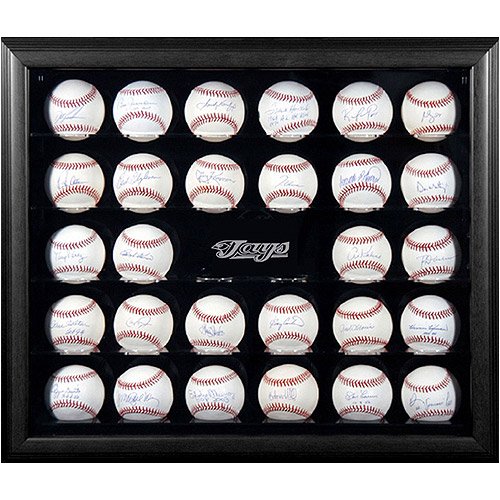 Mounted Memories Toronto Blue Jays 30 Ball Black Baseball Display Case
