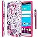 LG G4 Case, Style4U Butterfly Design Slim Fit Hybrid Armor Case for LG G4 with 1 Style4U Stylus [Butterfly Hot Pink]