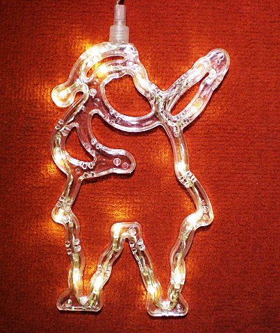 LED Fensterlicht Fensterbild Weihnachtsmann Weihnachtsdeko 