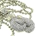 Men's new silver plated boxing glove chain necklace