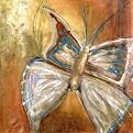 Texas Butterfly Canvas Wall Art - 24x30"
