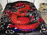 Korean Style Queen Blanket Chinese Dragon