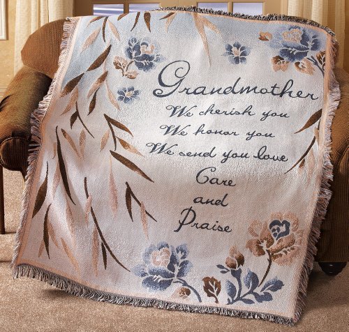 Collections Etc - Grandmother Holiday Tribute Throw Blanket