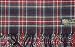 100% Cashmere Plaid Scarves (New England Plaid Classic Black)