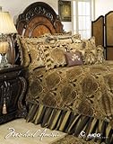 Michael Amini Pontevedra 13 pc King Comforter Set in Olive by AICO