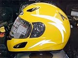 Reflective Motorcycle Helmet Decal Kit – Lightning – White
