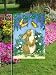 Bunny & Lilacs Garden Flag Flower Butterflies Mini Blue