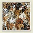 Tile Trivet 611 ~Just Dogs~ 6 inch x 6 inch [Kitchen]