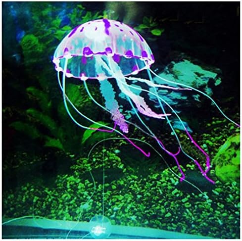 5.5" Glowing Effect Artificial Jellyfish Fish Tank Aquarium Decoration Ornament