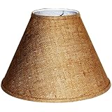 A Ray Of Light 61511BUR 6-Inch by 15-Inch by 11-Inch Brown Burlap Empire Hardback Shade