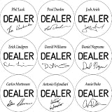 Poker Set of 10 Professional Collector's Dealer Buttons
