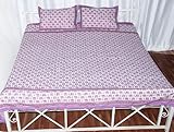 Attractive Home Decor Block Print & Brocade Work Cotton Bed Sheet Bedspread ....