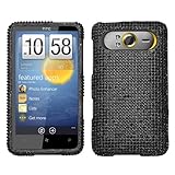 Hard Diamond Phone Protector Cover Case Black For HTC HD7 HD7S