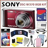 Sony DSC-W370 14.1MP Digital Camera with 7x Wide Angle Optical Zoom with St ....