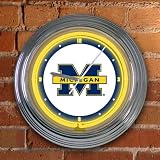Michigan Wolverines Neon Wall Clock