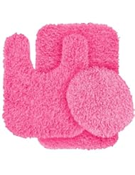 Home: Garland Rug 3-Piece Jazz Shaggy Washable Nylon Bathroom Rug Set, Pink - Garland Sales, Inc. - DROPSHIP