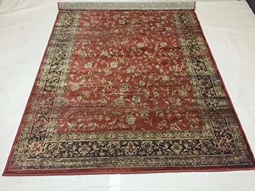 Burgundy Rust Two tone 5x7 Distressed Vintage STYLE Overdyed Floral Classic Rug Kashmir Traditional Classic Area Rug