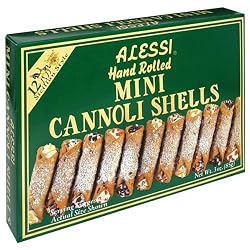 Alessi Mini Cannoli Shells, 4-Ounce Boxes (Pack of 12)