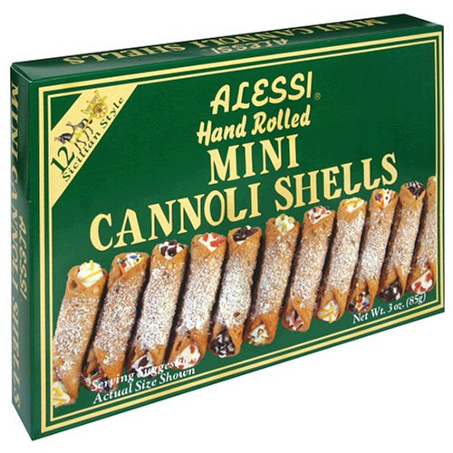 Alessi Mini Cannoli Shells, 3-Ounce Boxes (Pack of 12) by Vigo