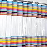 Swell Striped Fabric Shower Curtain