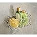 InterDesign Twigz Suction Bathroom Shower Caddy Basket for Shampoo, Conditioner, Soap - Silver