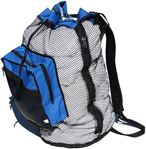 Gear Up Guide Laundry Bag Urban Rucksack Heavy Duty mesh Backpack with Dry Bag Black