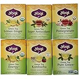 Yogi Tea Green Tea 6 Flavor Variety Pack (Pack of 6)