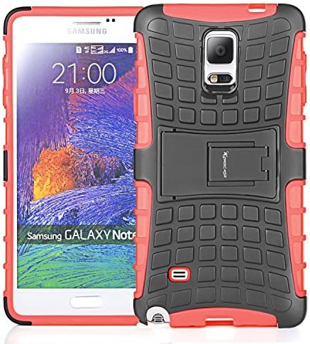 Note 4 Case,Galaxy Note 4 Case,Hybrid Dual Layer Armor Defender Full Body Protective Case Cover For Samsung Galaxy Note 4 IV N9100 with Built-in Kickstand (Red)