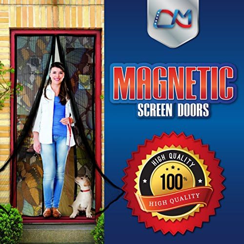 Magnetic Screen Door, Bug Protector Mosquitoes Protector, Pests Protector, HIGHEST QUALITY, Heavy-Duty, Velcro Design, Self Seal, Let Fresh Air In, Fits Standard Door 34"x82"