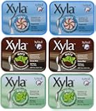 Xyla Brand Xylitol Mints 3 Flavor Variety Pack, 6 Tins