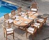 New 7 Pc Luxurious Grade-A Teak Dining Set - 94