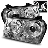 08-10 Chrysler 300 Chrome LED Halo Projector Headlights (Signal Turn Signal Bulbs) by Luminx Lighting