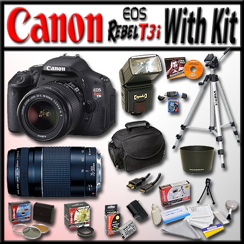 Review Canon EOS Rebel T3i 18 MP CMOS Digital SLR Full HD Camera with Sharp Shooter Kit - Package
