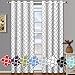 Royal Hotel Bedding Meridian Gray Grommet Blackout Window Curtain Panels, Pair/Set of 2 Panels, 52x84 inches Each