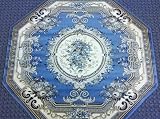 Traditional Octagon Area Rug 7 Ft 3 in X 7 Ft 3 in Bellagio 451 Blue