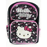 Hello Kitty 16' Black Tone School Backpack