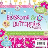 Dicecuts With A View 8 Inch by 8 Inch Blossoms & Butterflies Paper Stack