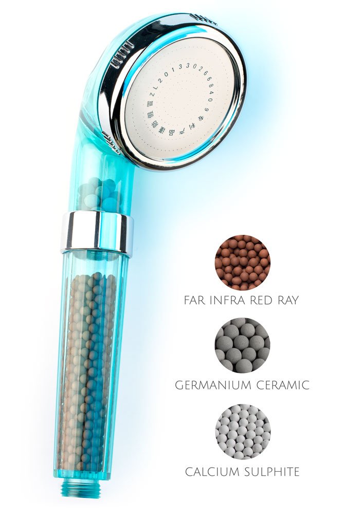 LifeUpgrade Ionising high pressure spa shower head with Pura Skin