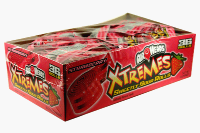 Childrens Toyshop  Health & Personal Care : Air Heads Extreme Sour Strawberry 36 Pack