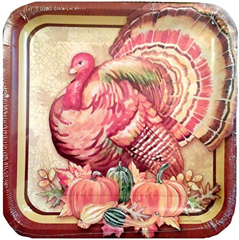 Festive Turkey Thanksgiving Party Pack for 8 Guests (25 Pieces)