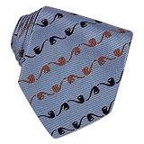 Moschino Pipe Pattern Sky Blue Woven Silk Tie